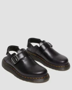 Jorge II Brando Leather Slingback Mules -lipokkaat in Musta