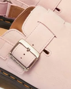 Jorge Ii Nubuck Leather Mules in Puuteripinkki