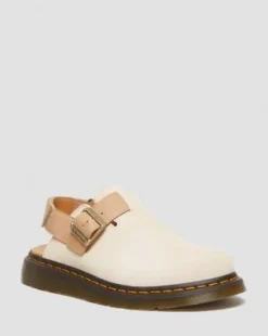 Jorge II Suede & Leather Slingback -lipokkaat in Paperinbeige