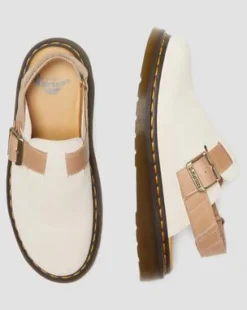 Jorge II Suede & Leather Slingback -lipokkaat in Paperinbeige