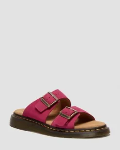 Josef Nubuck Leather Slide -sandaalit in Vaaleanpunainen