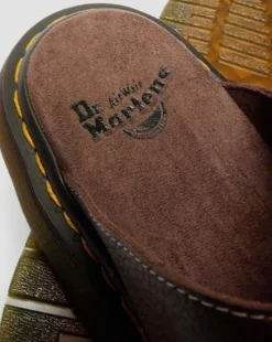 Josef Slide Grizzly Leather -sandaalit in Tummanruskea