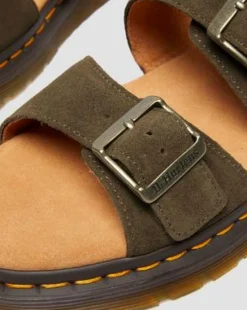 Josef Suede Slide -sandaalit in Oliivi Vihreä