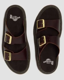 Josef Two Strap Atlas Leather -sandaalit in Charro