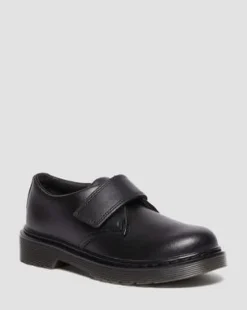 Junior Kamron Leather Strap Velcro Oxford -kengät in Musta