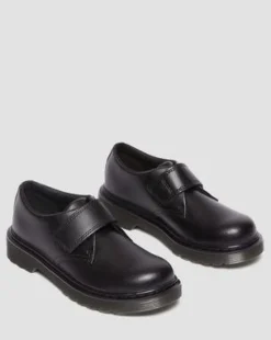 Junior Kamron Leather Strap Velcro Oxford -kengät in Musta