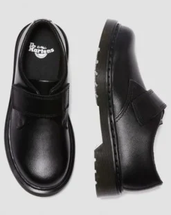 Junior Kamron Leather Strap Velcro Oxford -kengät in Musta