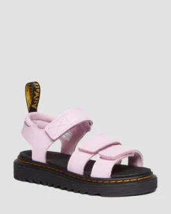Junior Klaire Athena Leather Strap Velcro -sandaalit in Vaaleanrose
