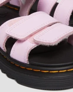 Junior Klaire Athena Leather Strap Velcro -sandaalit in Vaaleanrose