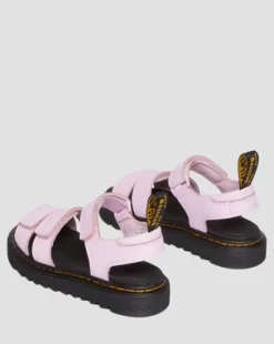 Junior Klaire Athena Leather Strap Velcro -sandaalit in Vaaleanrose