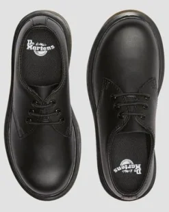 JUNIOR 1461 LEATHER SHOES in Musta