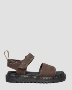 Junior Marlowe Flower Nubuck Strap -sandaalit in Tummanruskea