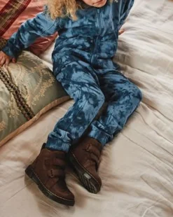 Junior Raffe Easy-On Leather -maiharit in Tummanruskea