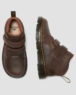 Junior Raffe Easy-On Leather -maiharit in Tummanruskea
