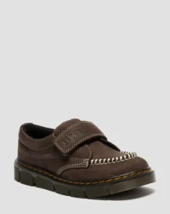Junior Raffe Strap Tumbled Nubuck Strap -kengät in Tummanruskea