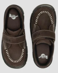 Junior Raffe Strap Tumbled Nubuck Strap -kengät in Tummanruskea