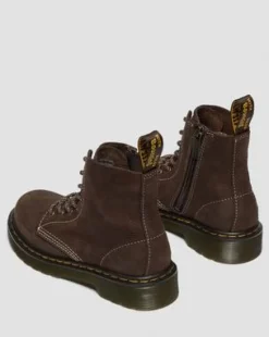 Junior 1460 Tumbled Nubuck -maiharit in Tummanruskea