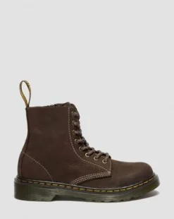 Junior 1460 Tumbled Nubuck -maiharit in Tummanruskea