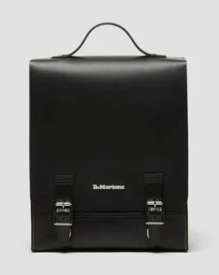 Kiev Leather Box Laptop -reppu in Musta