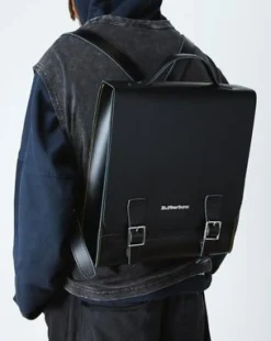 Kiev Leather Box Laptop -reppu in Musta