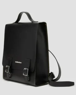 Kiev Leather Box Laptop -reppu in Musta