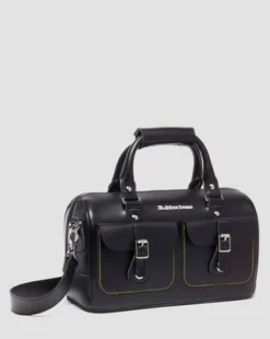 Kiev Leather Top Handle -laukku in Musta