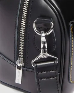 Kiev Leather Top Handle -laukku in Musta