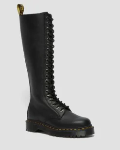 Korkeavartiset 1B60 Bex Pisa Leather Knee High -maiharit in Musta