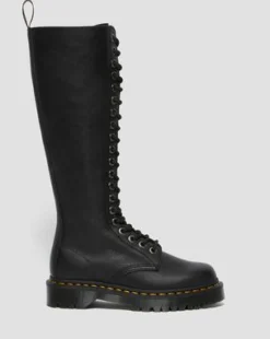 Korkeavartiset 1B60 Bex Pisa Leather Knee High -maiharit in Musta
