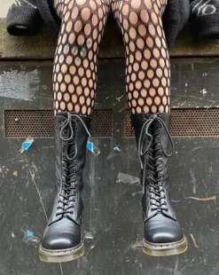 Korkeavartiset 1B99 Virginia Leather High -maiharit in Musta