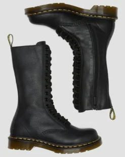 Korkeavartiset 1B99 Virginia Leather High -maiharit in Musta