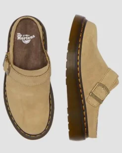 Laketen Bronx Suede Platform Mules in Gyldenbrun