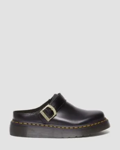 Laketen Leather Platform Mules in Musta