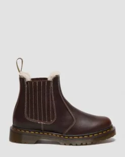 2976 Leonore II Faux Fur Lined Grizzly Leather Chelsea Boots in Tummanruskea