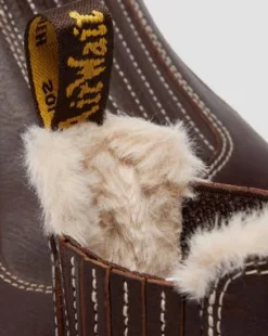 2976 Leonore II Faux Fur Lined Grizzly Leather Chelsea Boots in Tummanruskea