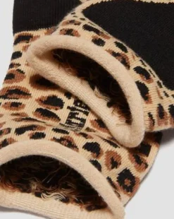 Leopard Heart Cotton Blend -sukat in Vaaleanruskea