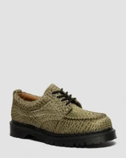 Lowell Hair On Leather Moc Toe -kengät in Oliivi Vihreä