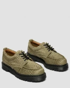 Lowell Hair On Leather Moc Toe -kengät in Oliivi Vihreä