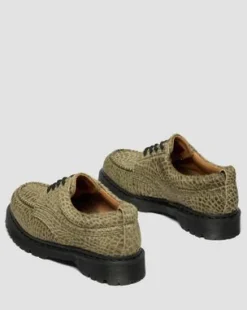 Lowell Hair On Leather Moc Toe -kengät in Oliivi Vihreä