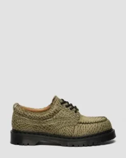 Lowell Hair On Leather Moc Toe -kengät in Oliivi Vihreä