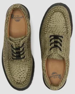Lowell Hair On Leather Moc Toe -kengät in Oliivi Vihreä