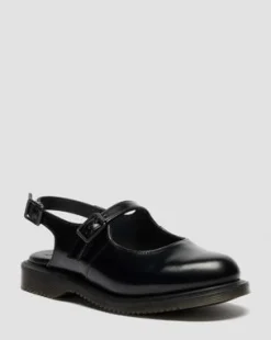 Madaline Mary Jane Smooth Leather Sling Back -kengät&nbsp; in Musta