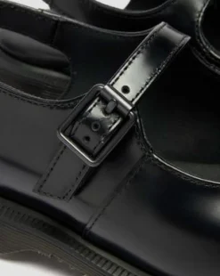 Madaline Mary Jane Smooth Leather Sling Back -kengät&nbsp; in Musta