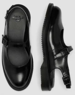 Madaline Mary Jane Smooth Leather Sling Back -kengät&nbsp; in Musta