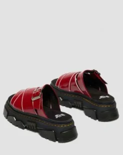 Mattison Slide Soft Patent Leather -sandaalit in Scarlet Red