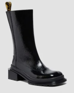 Maybole Hi Square Toe -nahkaiset Chelsea-bootsit in Musta