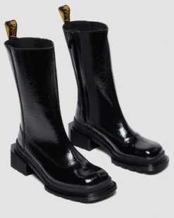 Maybole Hi Square Toe -nahkaiset Chelsea-bootsit in Musta
