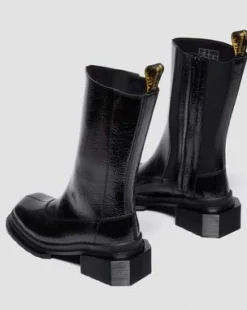 Maybole Hi Square Toe -nahkaiset Chelsea-bootsit in Musta