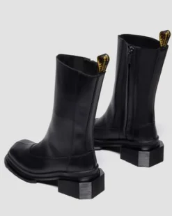 MAYBOLE HI SQUARE TOE – NAHKAISET CHELSEA-BOOTSIT in Musta
