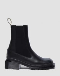 Maybole Leather Square Toe Chelsea -nilkkurit in Musta